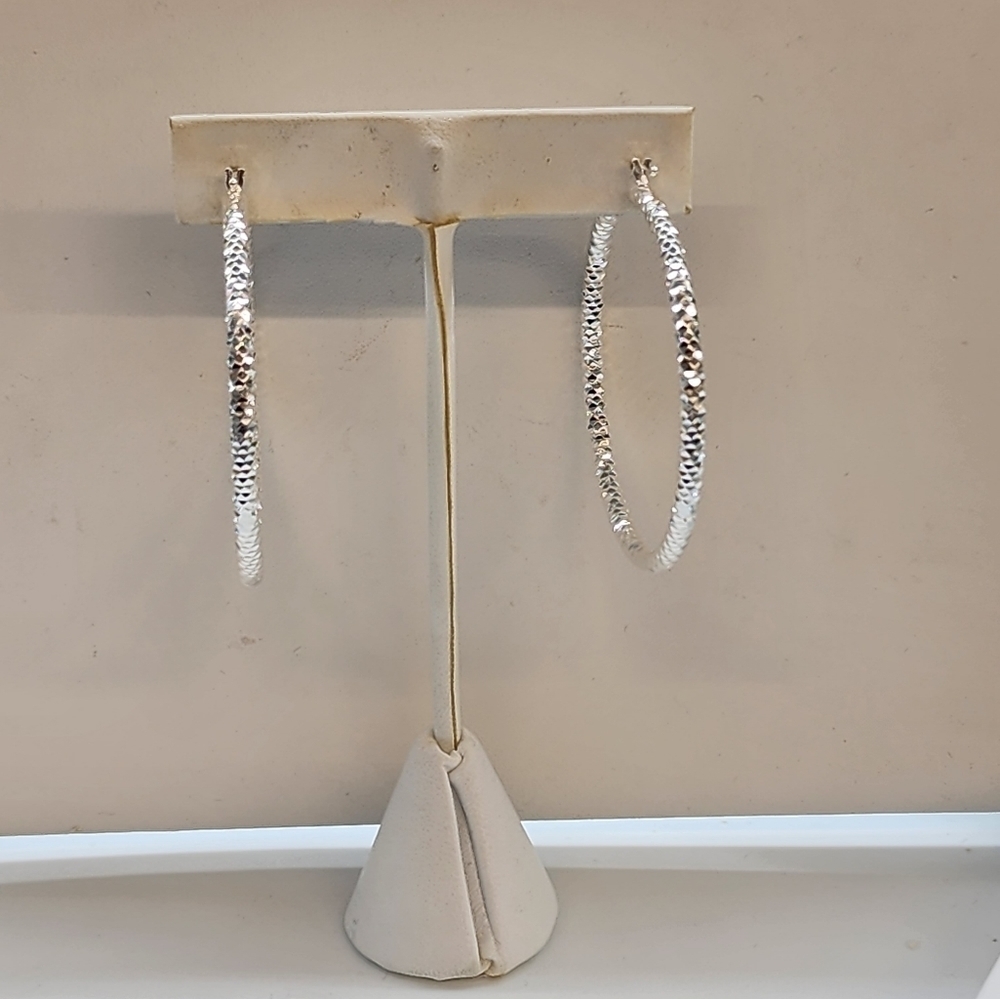 Brand New Sterling Silver 925 design Earrings / HOOPS